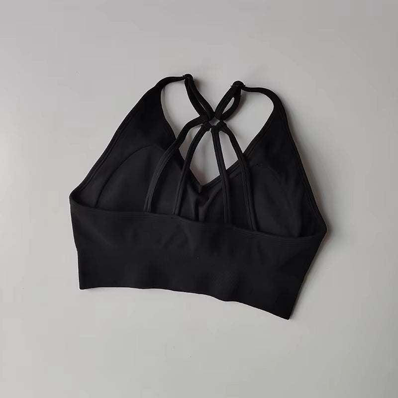 2 Pieces - Fitness Set with High Waist Shorts